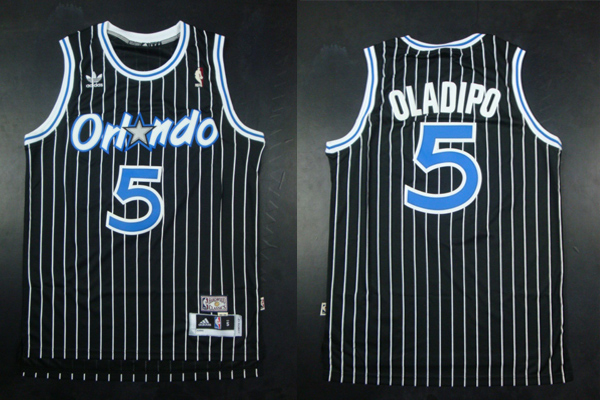  NBA Orlando Magic 5 Victor Oladipo New Revolution 30 Swingman Throwback Black Jersey